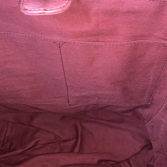 FRYE “VIVIAN” BURGUNDY LEATHER FRINGE BOHO PURSE - Picture 7 of 11